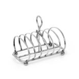 A Victorian Silver Toastrack by Henry Wilkinson and Co., Sheffield, 1860