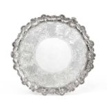 A George II Silver Salver by Ebenezer Coker and Thomas Hannam, London, 1759