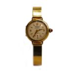 A lady's 18 carat gold wristwatch signed Exactus