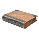 A Book of Common Prayer, early 17th century, lacks title page, almanack runs 1627 to 1666, half calf