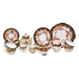 Royal Crown Derby, Imari ware part tea service including chocolate pot and cover, eleven cups and