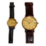 A lady's 9 carat gold Tissot wristwatch and a gent's 9 carat gold Imado wristwatch