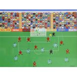 Gordon Barker (Contemporary)"Great Goal"Signed, inscribed verso, mixed media, 30.5cm by 40.5cm