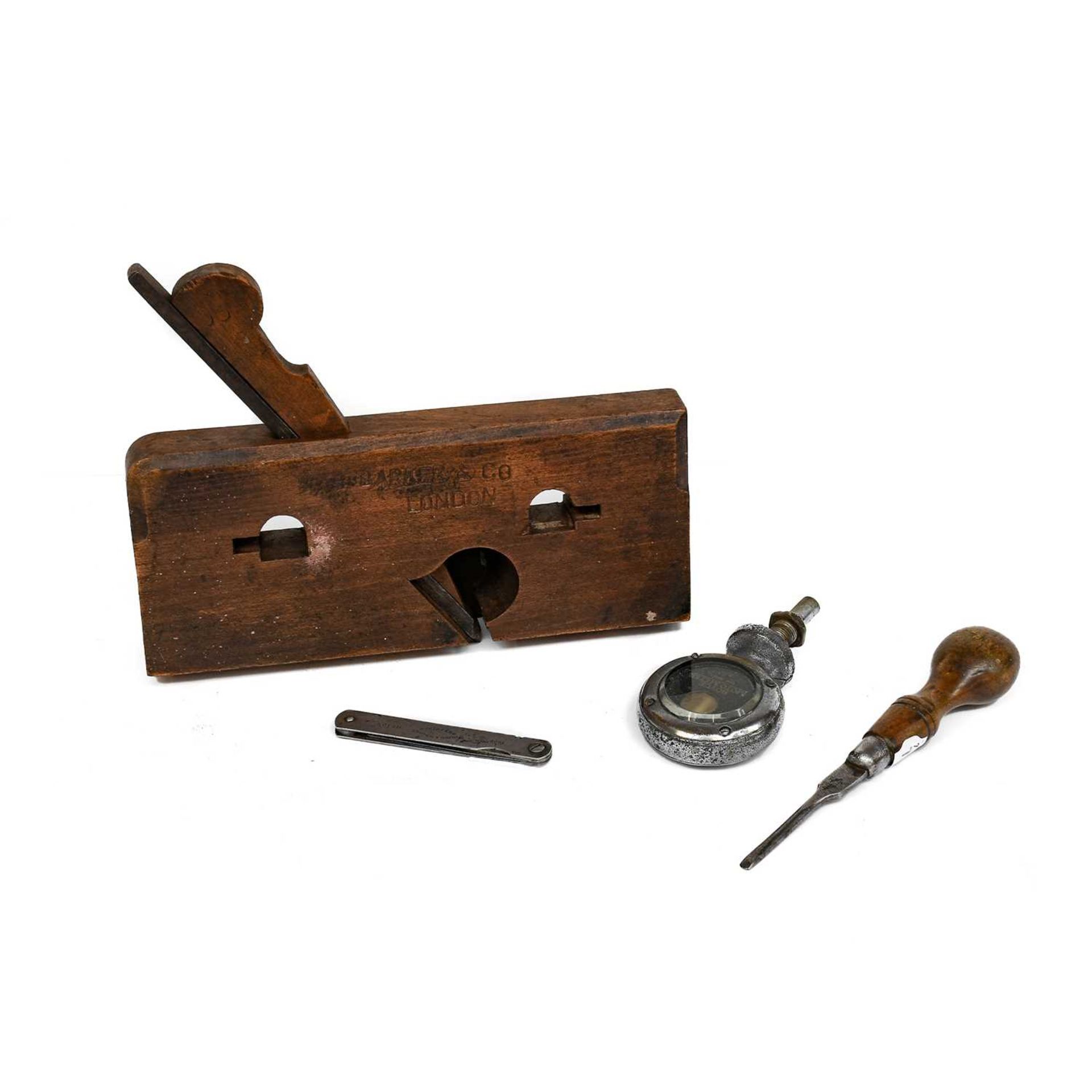 Barker & Co, London: The Wooden Builders Moulding Plane, numbered 09, Rolls-Royce: A Set of