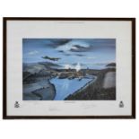 A quantity of signed prints mostly of aeronautical interest (qty)
