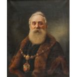 British school (19th century) Portrait of a bearded gentleman, half-length wearing a ceremonial