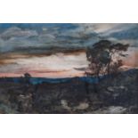 Cecil Gordon Lawson (1849-1882)"Sunset"Signed, watercolour, 35.5cm by 52.5cmProvenance: The Fine Art