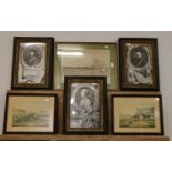 A group of engravings of historical figures to include Cardinal Wolsey, Lord Coventry, St Thomas