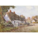 J W Milliken (1887-1930)Halewood village? signed watercolour together with a further signed