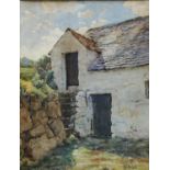 W* J* Hall (19th/ 20th Century)Study of a barn Signed and dated 1906, watercolour, 39cm by 29.5cm