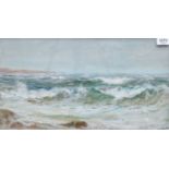 John Falconer Slater (1857-1937)Seascape studySigned, gouache, 28.5cm by 51.5cm respectively