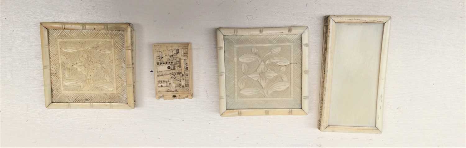 A 18th century Cantonese carved ivory card case; together with a similar Anglo Indian pierced - Image 10 of 13