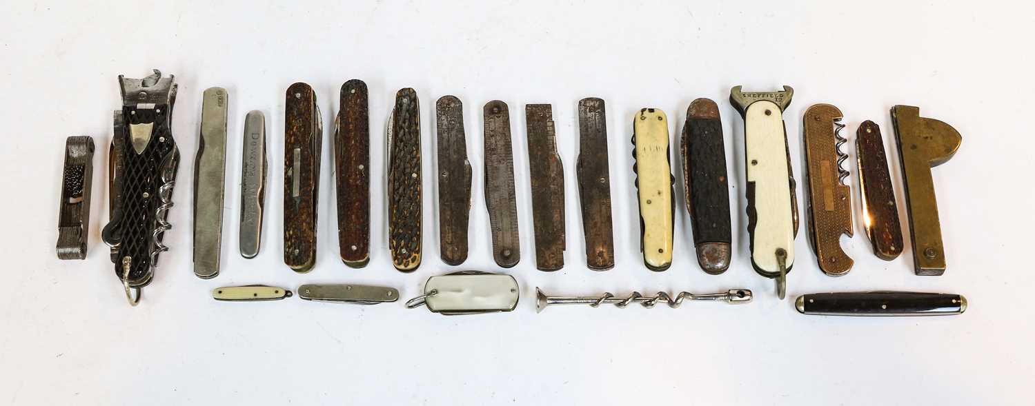Collection of assorted pen knives and accessories, comprising examples by SWR Co Ltd, Westby &