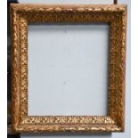 Giltwood and gesso 19th-century picture frame, 68cm by 60.5cm overall, the rebate is 51.5cm by 46cm