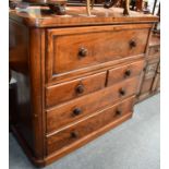 A 19th century mahogany secretaire chest, 127cm by 54cm by 115cm