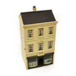 Large Modern 1/12th Scale Georgian Style Dolls House and Shop, cream painted, front opening