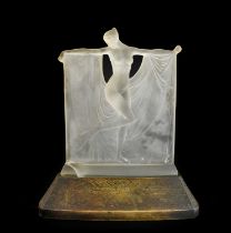 René Lalique (French, 1860-1945): Statuette Suzanne, designed 1925, No. 833, frosted glass,