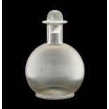 René Lalique (French, 1860-1945): A Clear and Frosted Glass Wingen Carafe, designed 1926, moulded