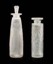 René Lalique (French, 1860-1945) for Coty: A Frosted and Clear Glass Coty 3 Ambre Antique Perfume