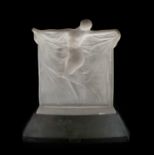 René Lalique (French, 1860-1945): Statuette Thais, designed 1925, No. 834, frosted glass, wheel-