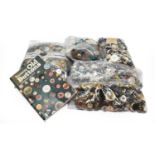 Five bags of various buttons