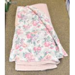 Large floral whole cloth quilt
