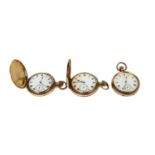 Six gold plated pocket watches signed by Elgin and Waltham