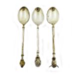 Three Zimbabwean Silver Coffee-Spoons, by Patrick Mavros, Harare, One With English Import Marks