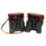 Two Pairs of Carl Zeiss, Jena Jenoptem 10 x 50W, Binoculars, each with blackened finish, with