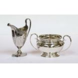 A Collection of Assorted Silver, including: a George III silver cream-jug; a silver sugar-bowl; a