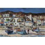 George Hann (1900-1979) Tosca de Mar, Costa Brava Signed oil/acrylic on canvas, 50.5cm by 76.5 (