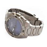 A gents titanium Touch Solar Tissot wristwatch, reference number T091420A, dial with digital
