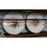 A pair of Berlin porcerlain plates decorated with floral sprays? (2)