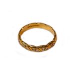 An 18 carat gold diamond half hoop ring, finger size NGross weight 3.1 grams.