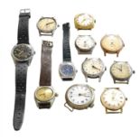 A selection of wristwatches signed by Smiths, Tudor Timex, etc, (11)
