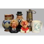 A group 20th century items including, a Doulton Lambeth Victorian jubilee jug, a Royal Doulton