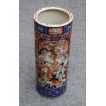 A Japanese imari stick stand, Meiji period, 25cm by 64cm