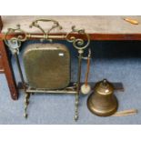 Bronze bell from Green Goddess fire engine together with a dinner gong (2)
