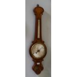 A Victorian mahogany wheel barometer, circa 1860, the 8" silvered dial signed Crosta Cetta & Co,