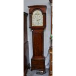 An eight day longcase clock, signed Jas Potts, Berwick, early 19th century, later case