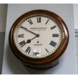 A mahogany 12" dial wall timepiece, early 20th century, painted dial signed Camerer Kuss & Co., 56