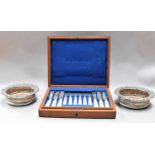 A Collection of Assorted Silver and Silver Plate, the silver including: an ashtray; a tea-