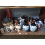 A Collection of ceramics, glass and ornamental items including a pair of cased silver fruit