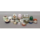 A group of Halcyon Days and other enamel boxes (one tray)