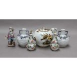 A Marcolini teapot and cover, and other assorted ceramics