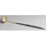 A George III Silver Toddy Ladle, Marked with Duty Mark Only, Circa 1784, the bowl circular and