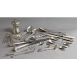 A Collection of Assorted Silver, comprising: two fancy back Hanoverian pattern table-spoons; 8 Old