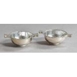 A Pair of George VI Silver Quaiches, by S Blanckensee and Son Ltd., Chester, 1939, each of typical