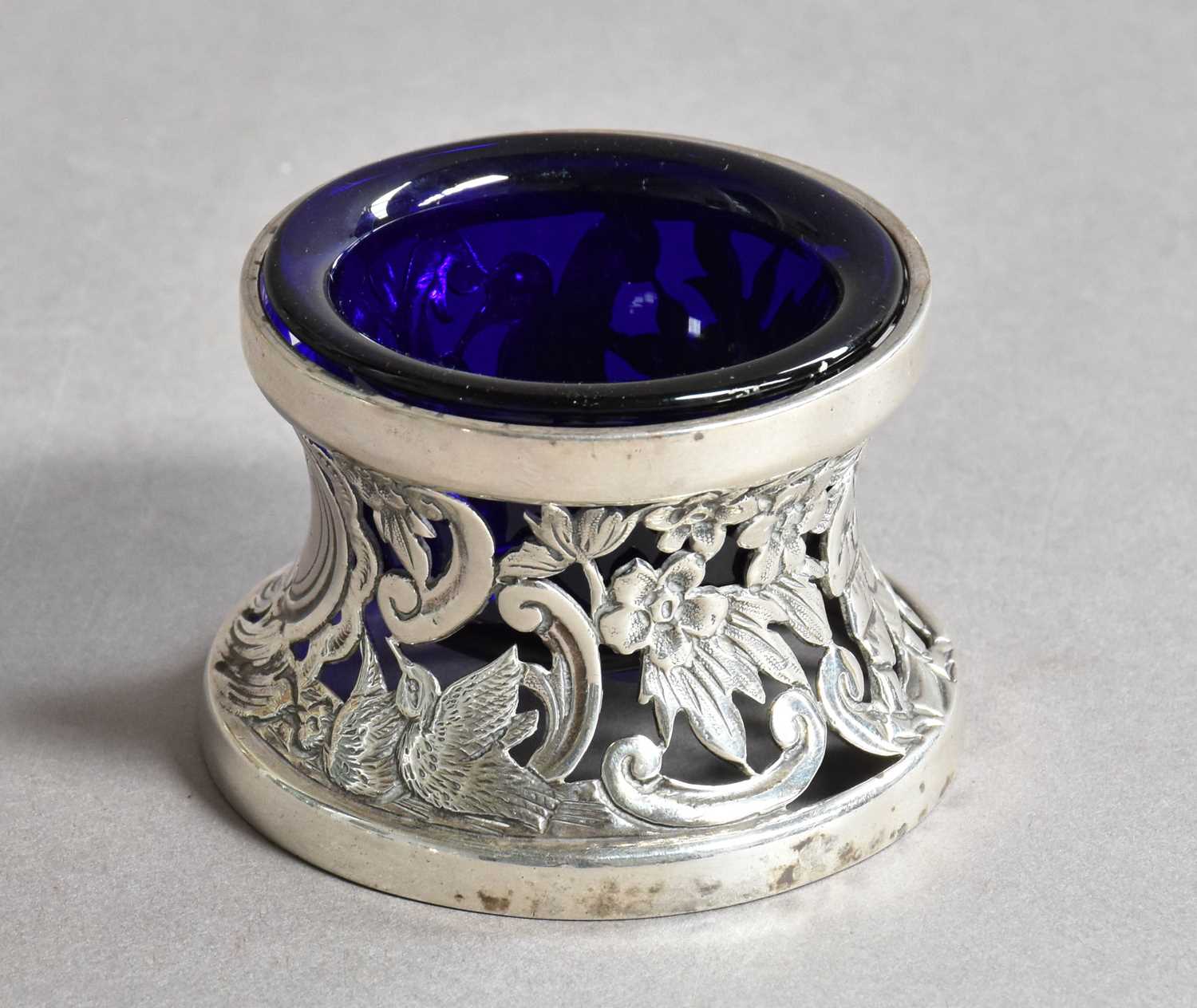 A Victorian Silver Salt-Cellar, by John Aldwinckle and Thomas Slater, London 1891, in the form of an - Image 2 of 2