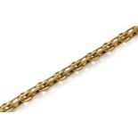 A 9 carat gold fancy link necklace, length 43.5cmGross weight 47.9 grams.